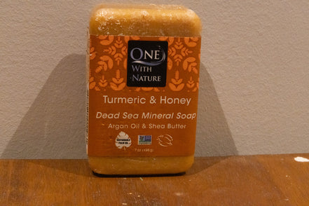 One With Nature Turmeric & Honey Dead Sea Mineral Soap